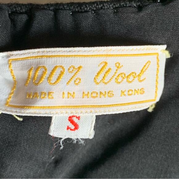 Vintage 1960s Black Beaded Sequin Fringe Blouse Size Small - Picture 12 of 15